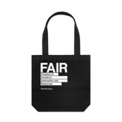 FAIR tote bag black - AS Colour - Canvas Carrie Bag