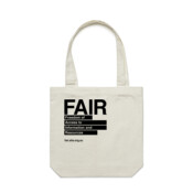 FAIR tote bag natural - AS Colour - Canvas Carrie Bag